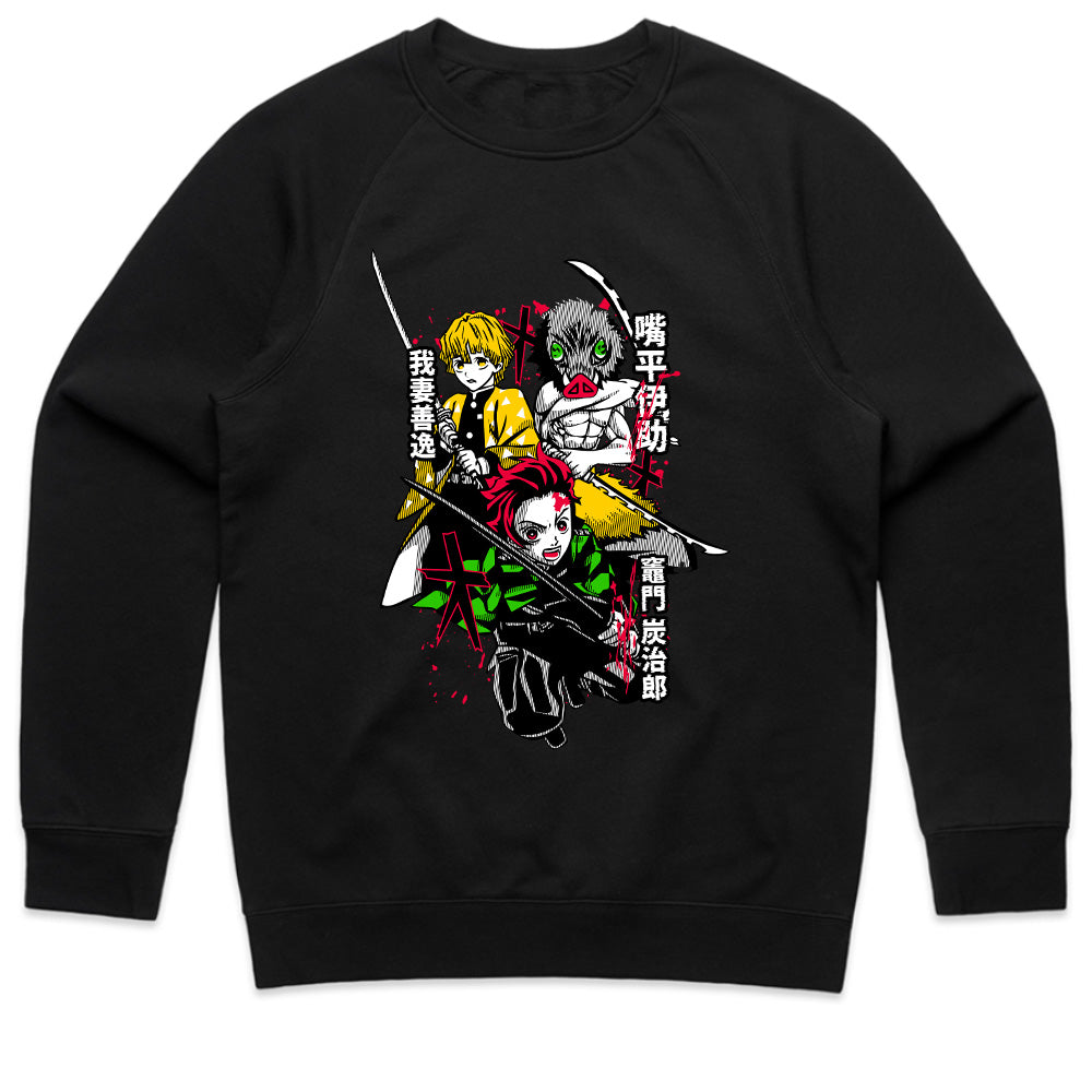 Demon Slayer Trio T-Shirt – Epic Anime Warrior Design