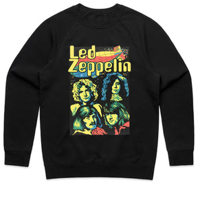 Vintage Led Zeppelin Band Portrait T-Shirt – Retro Rock Legends Design
