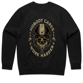 Nobody Cares, Work Harder – Skull Rider Motivation T-Shirt