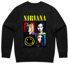 Nirvana Pop Art Tribute T-Shirt – Colorful Grunge Rock Design