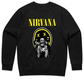 Nirvana Classic Band T-Shirt – Smiley Face & Iconic Trio Design