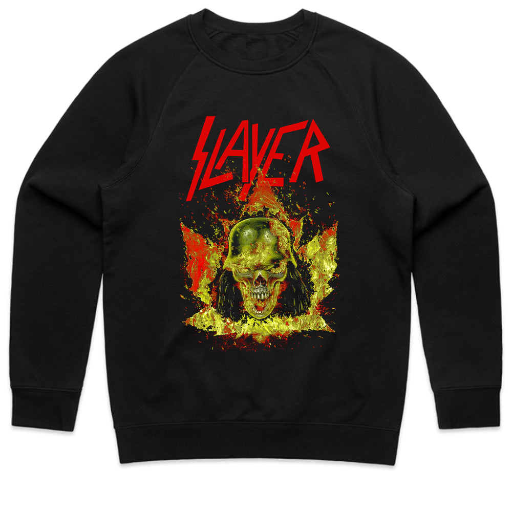 Slayer-Inspired "Burning Skull" Heavy Metal Graphic T-Shirt