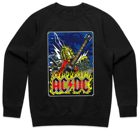 AC/DC Rock & Roll Inferno T-Shirt – Electric Guitar & Flames Design