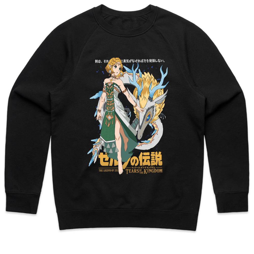 Zelda & Light Dragon Tears of the Kingdom T-Shirt – Epic Fantasy Design