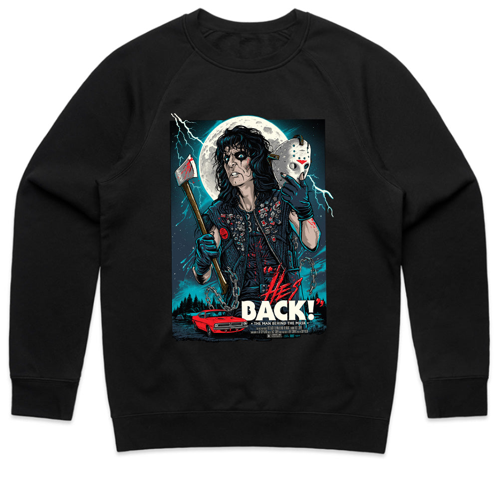 "He's Back! The Man Behind The Mask" Vintage Horror Rock T-Shirt