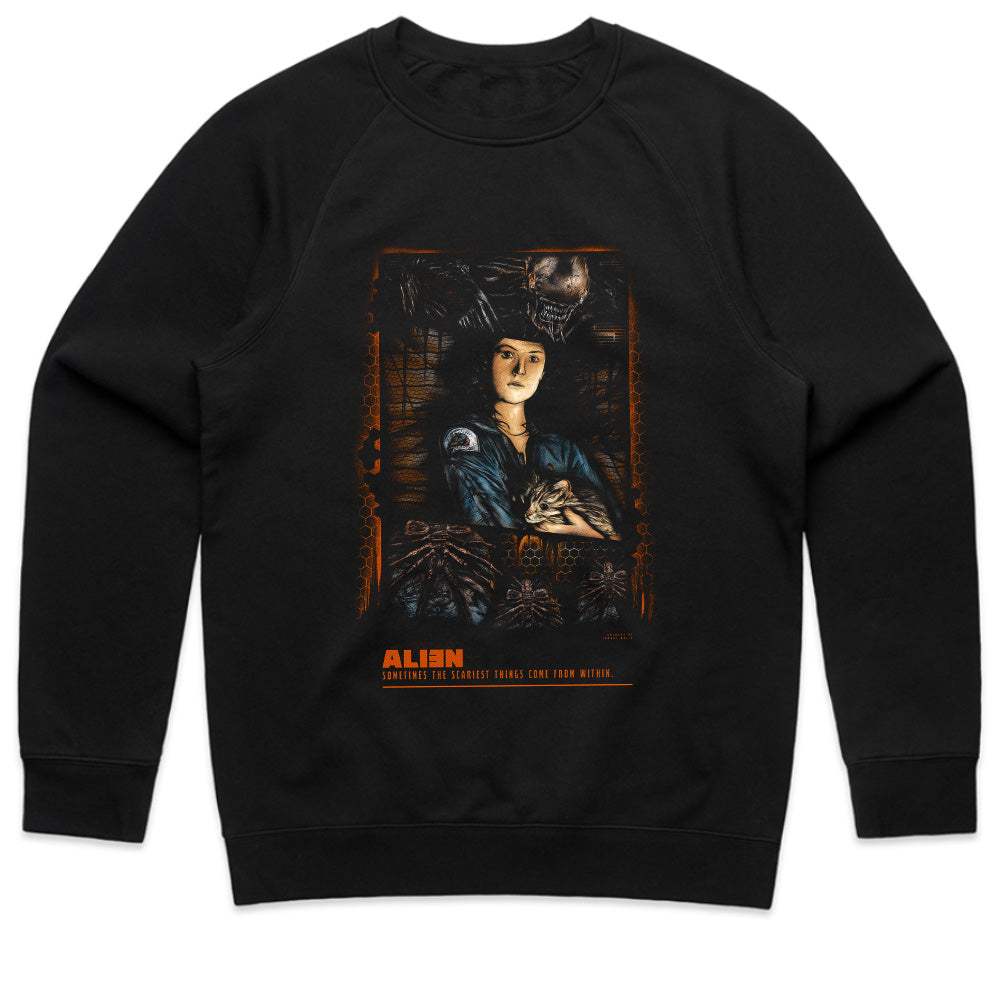Alien Ripley & Xenomorph Horror T-Shirt – Classic Sci-Fi Terror Tee