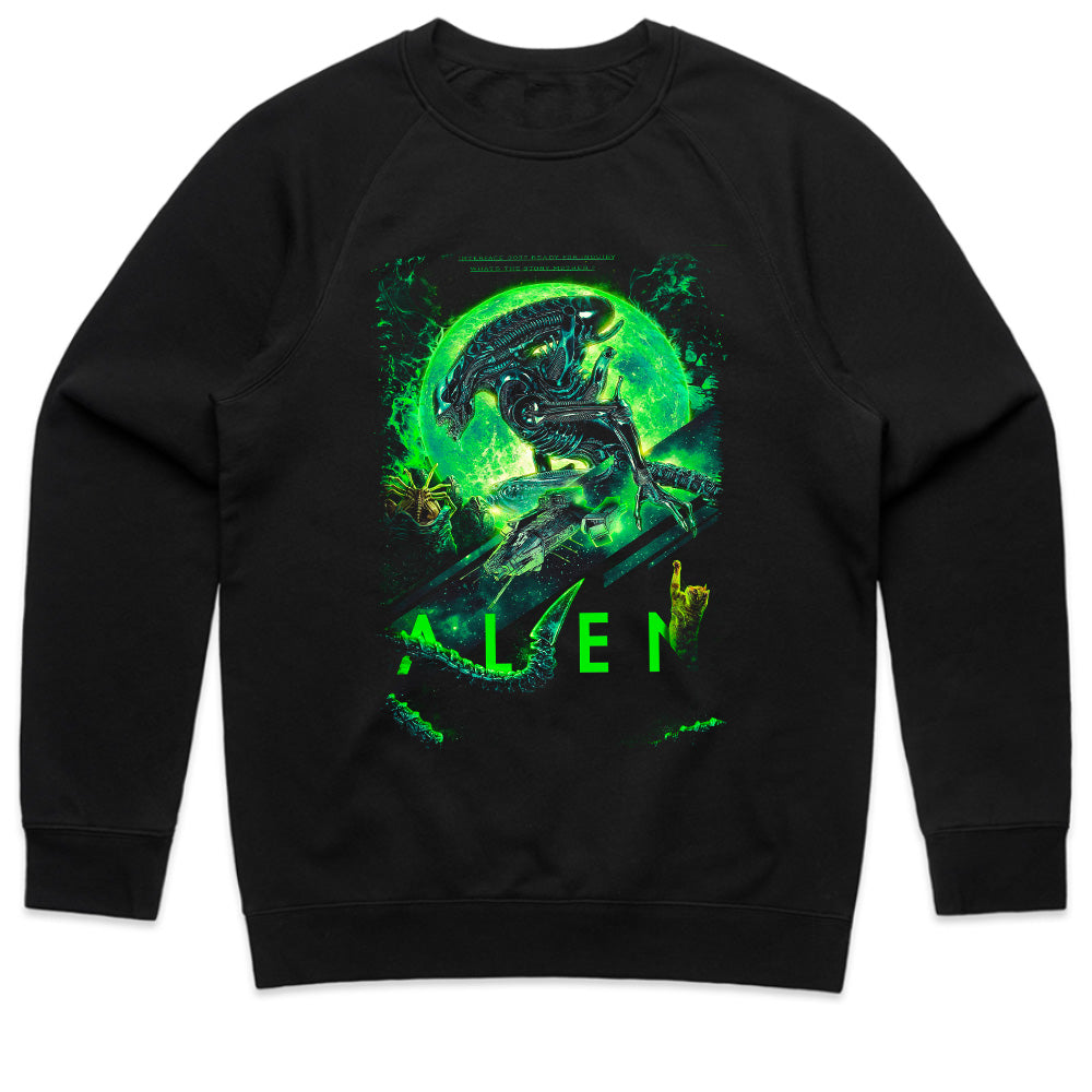 Alien Xenomorph Neon Horror T-Shirt – Sci-Fi Terror Unleashed