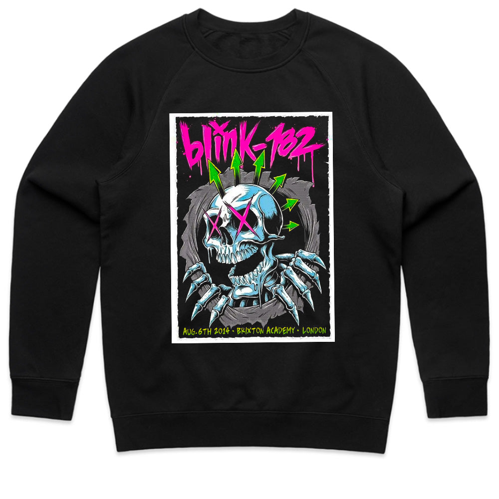 Blink-182 Brixton Academy Skull Art Concert T-Shirt