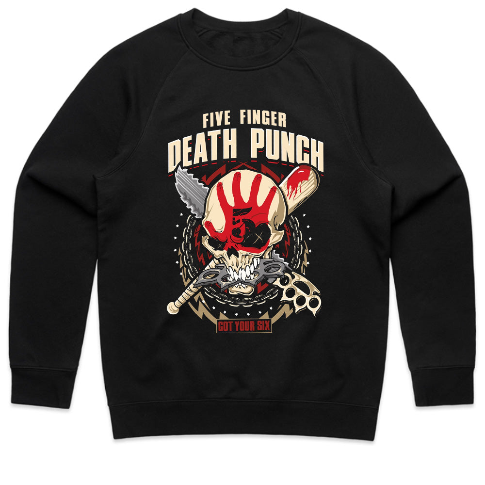 Five Finger Death Punch "Got Your Six" Skull Graphic T-Shirt – Heavy Metal Band Tee