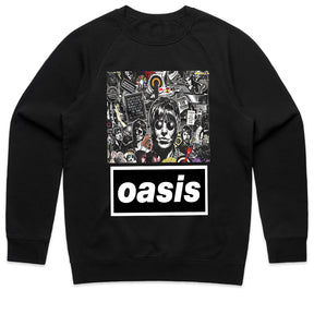 Oasis Psychedelic Collage T-Shirt – Britpop Legends Tribute