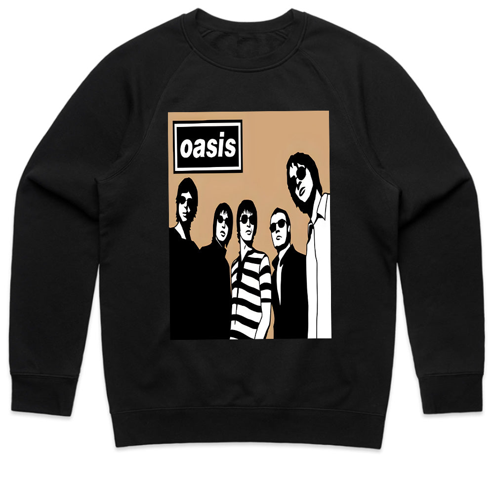 Oasis Retro Band Silhouette T-Shirt – Britpop Legends Tribute