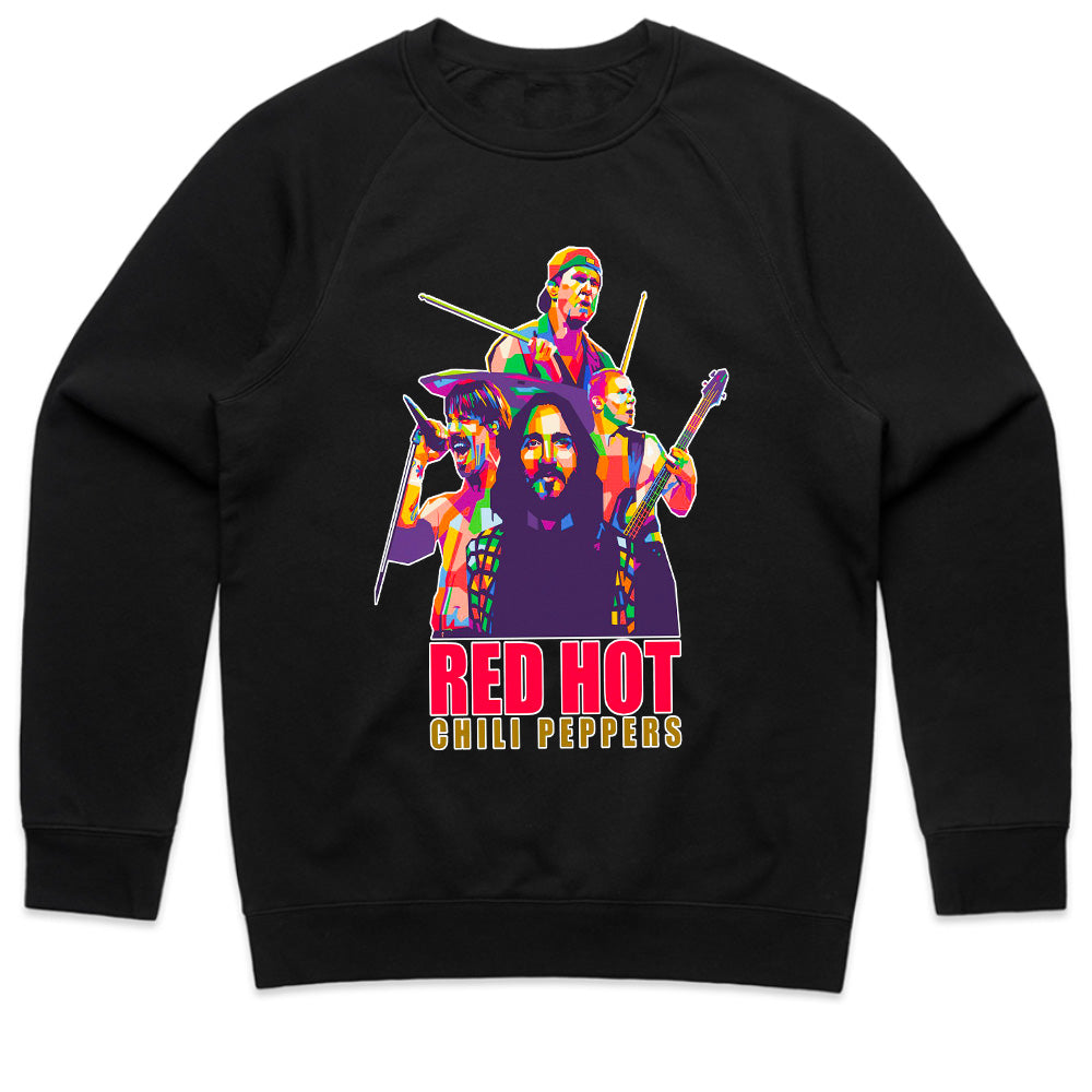 Red Hot Chili Peppers Pop Art Band T-Shirt – Vibrant Rock Concert Tee