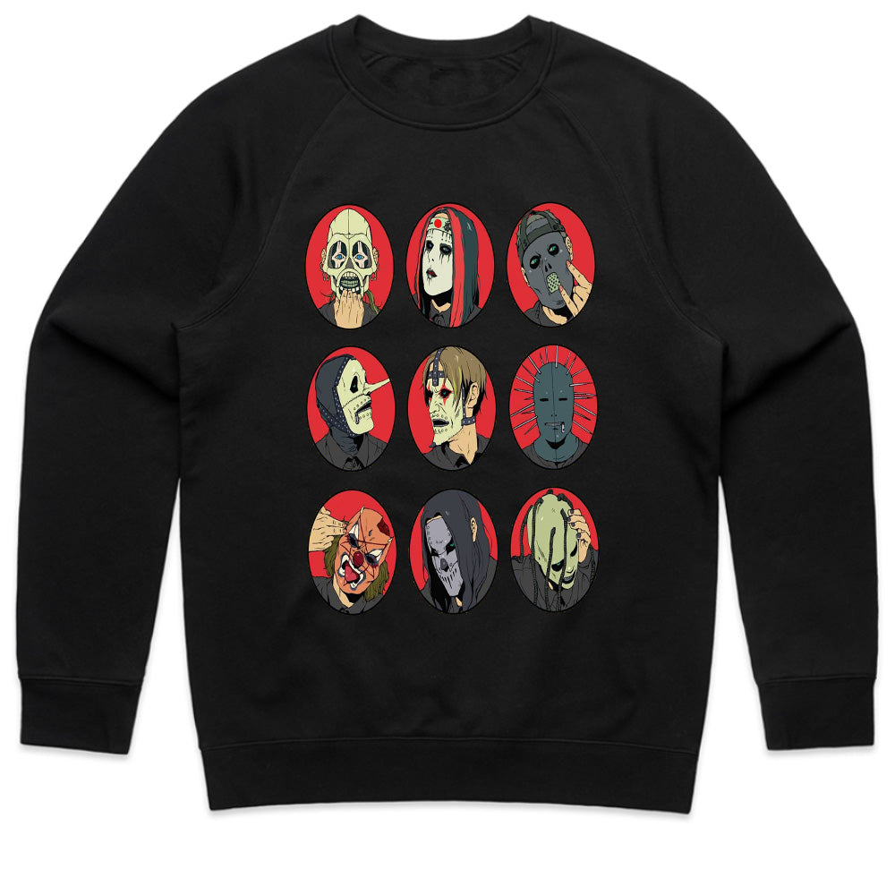 Slipknot Anime-Inspired Masked Members T-Shirt – Unique Art Style