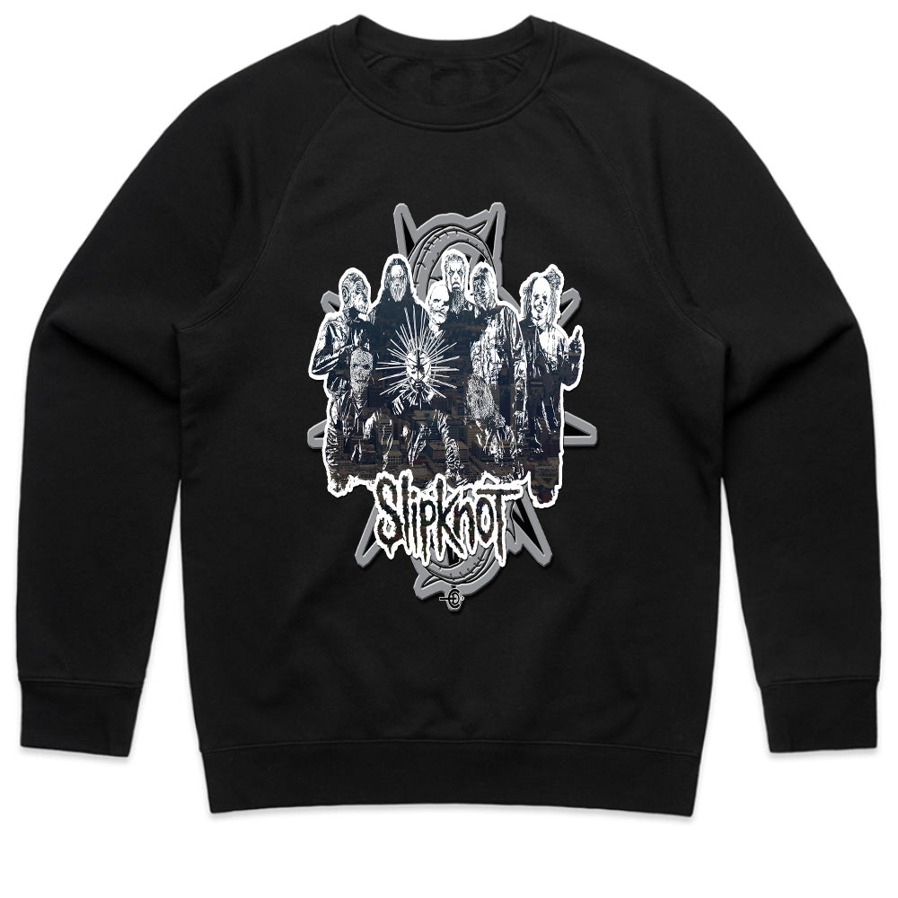 Slipknot Monochrome Band Group T-Shirt – Dark Metal Legacy