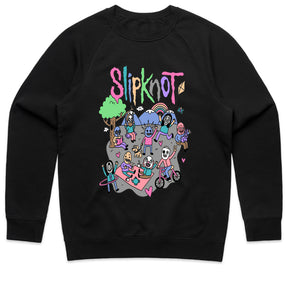 Slipknot Playful Cartoon Parody T-Shirt – Dark Humor Meets Heavy Metal