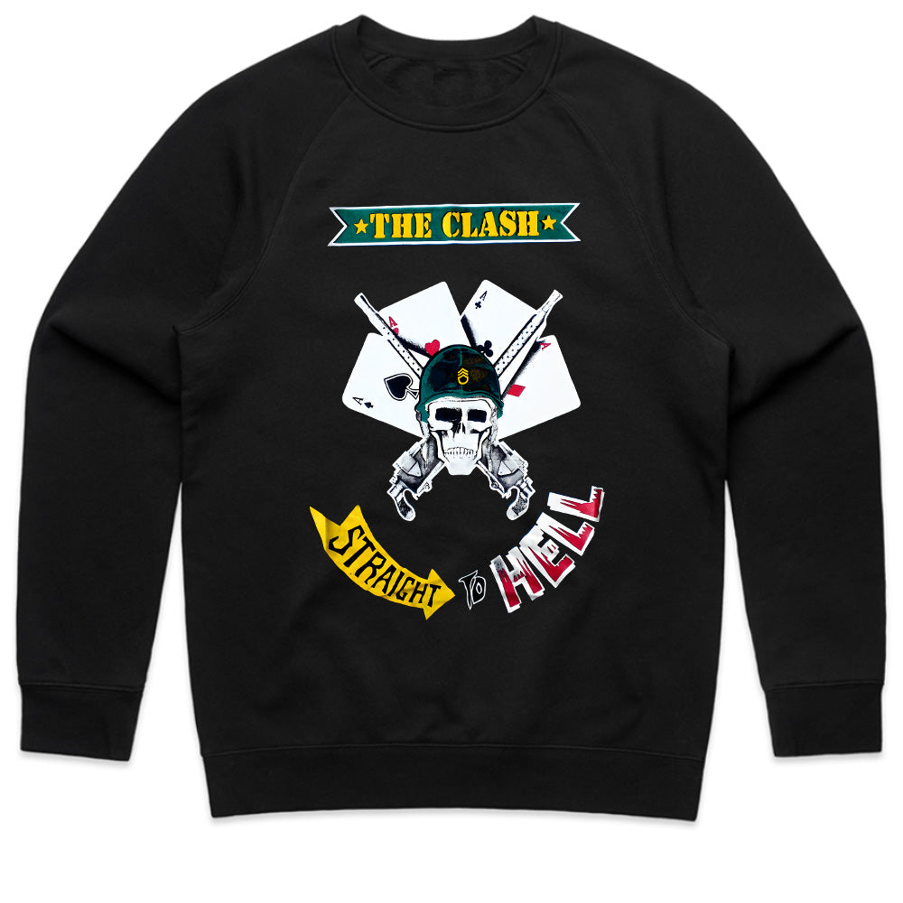 The Clash "Straight to Hell" Skull & Cards Punk Rock T-Shirt