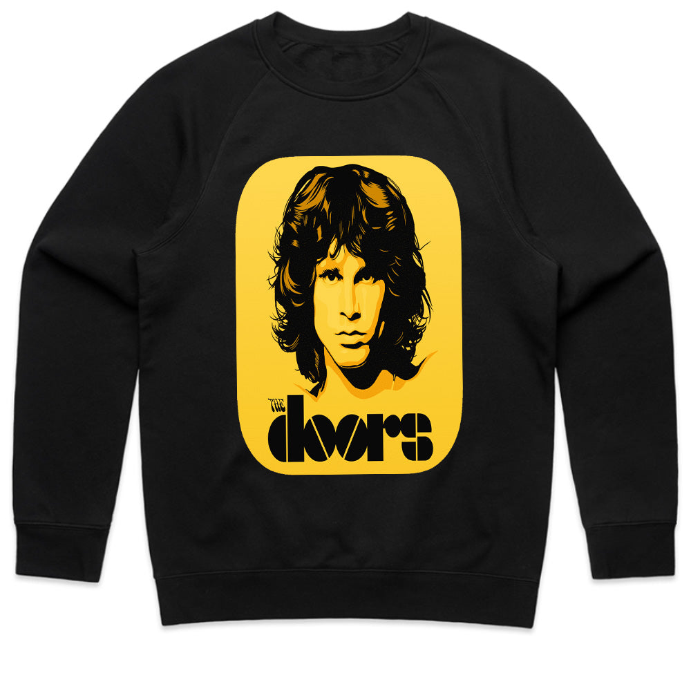 The Doors Retro Jim Morrison Black & Yellow T-Shirt – Vintage Rock Style