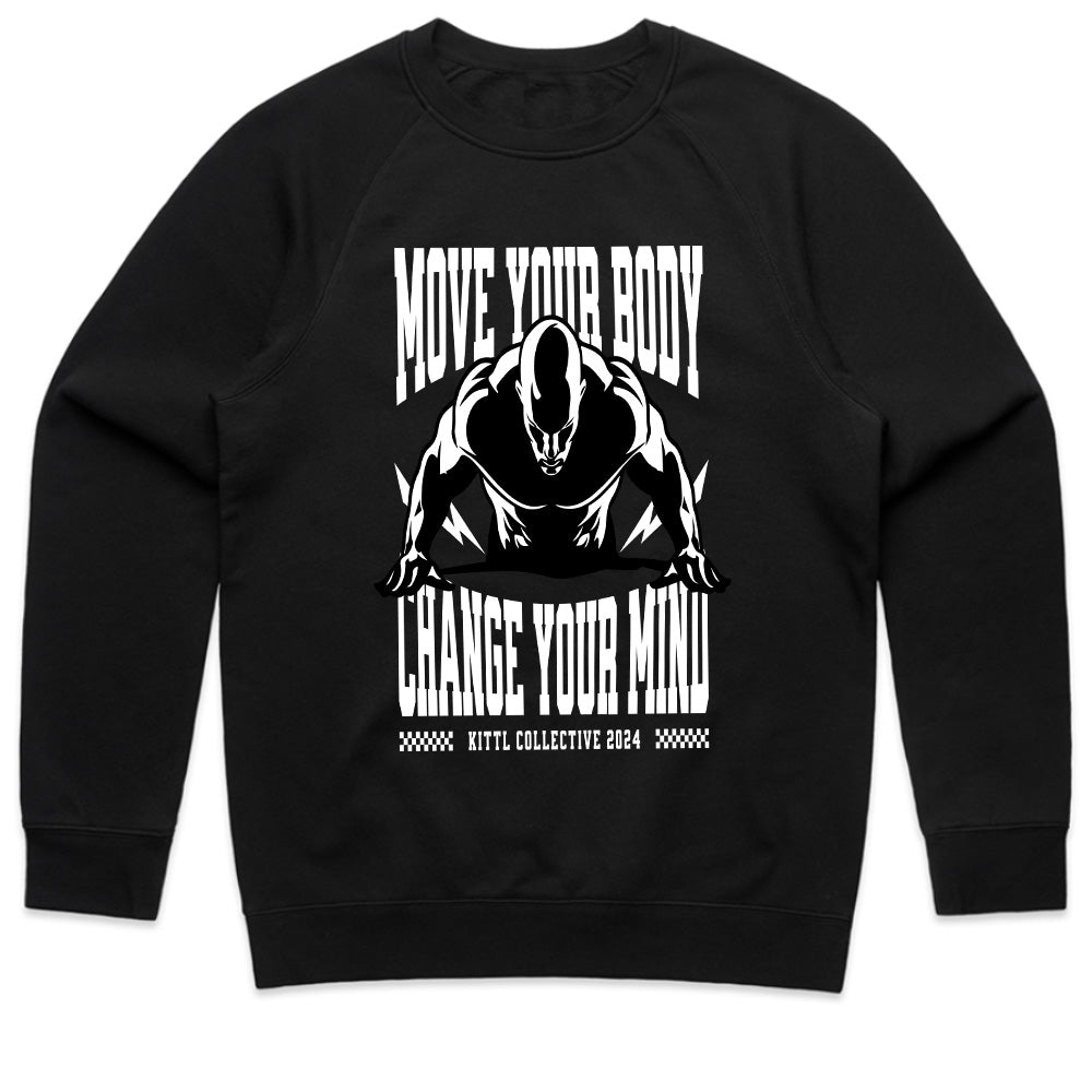 "Move Your Body, Change Your Mind" Motivational Gym T-Shirt – Mind & Muscle Connection