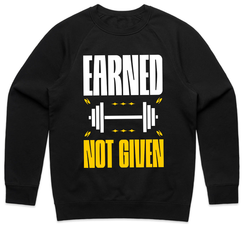 "Earned Not Given" Motivational Gym T-Shirt – Fitness & Workout Apparel