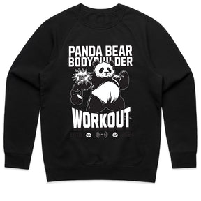 "Panda Bear Bodybuilder Workout" Fun & Motivational Gym T-Shirt