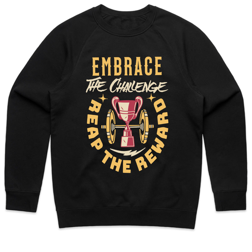 "Embrace the Challenge, Reap the Reward" Gym T-Shirt – Motivation for Champions