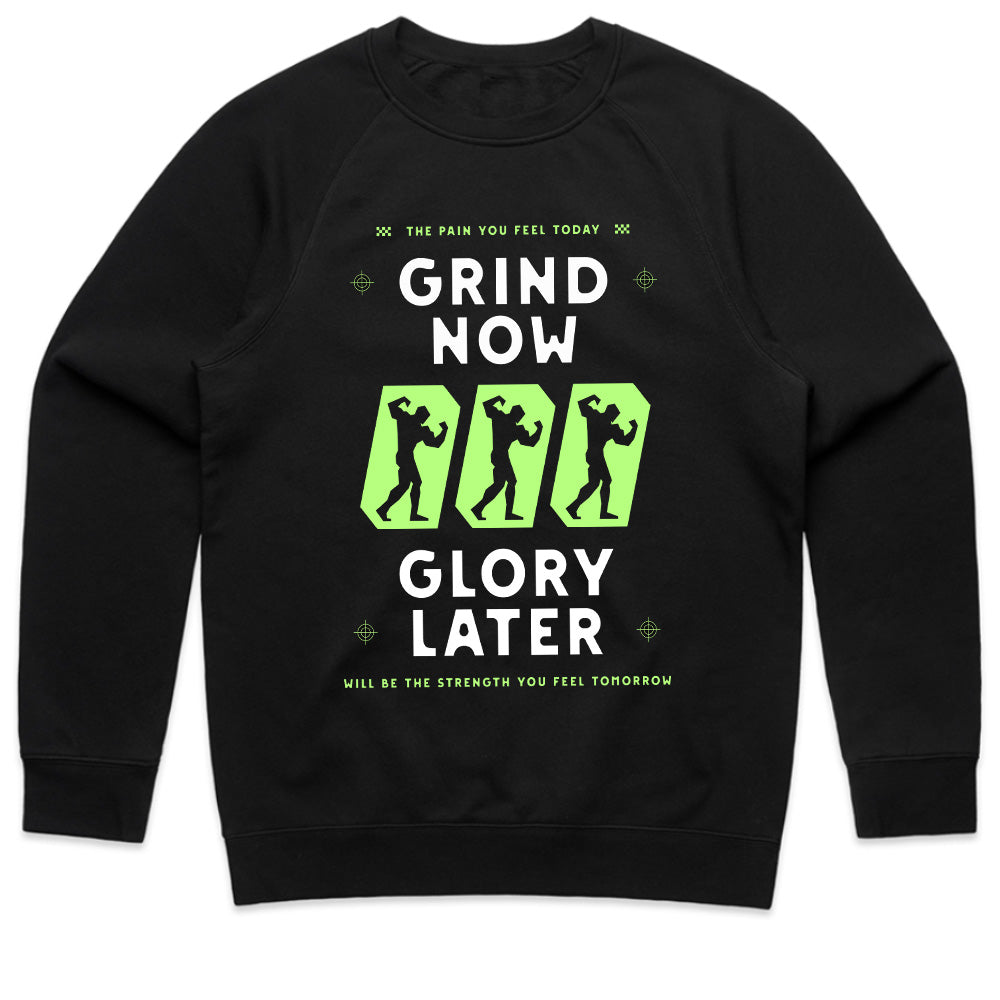 "Grind Now, Glory Later" Motivational Gym T-Shirt – Push Harder, Achieve More