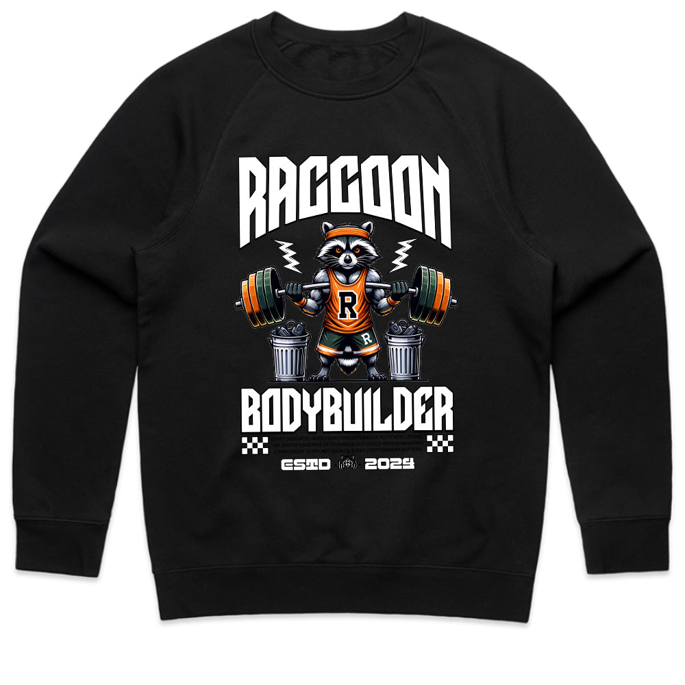 "Raccoon Bodybuilder" Gym T-Shirt – Bold & Fun Fitness Apparel for Weightlifters