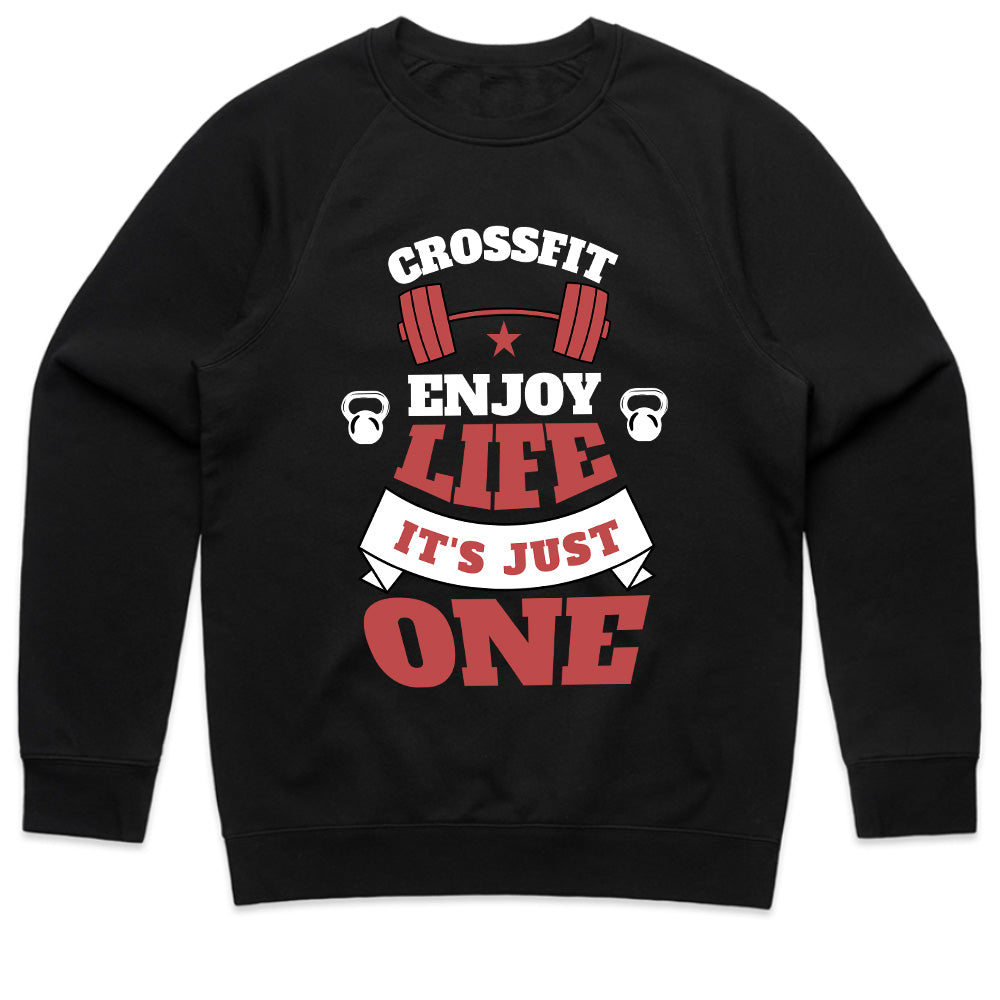 "CrossFit – Enjoy Life, It's Just One" Motivational Workout T-Shirt