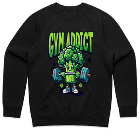 "Gym Addict" Cute Broccoli Workout T-Shirt – Fun & Motivational Fitness Tee