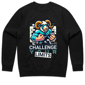 "Challenge Your Limits" Motivational Ram Gym T-Shirt – Break Through Barriers