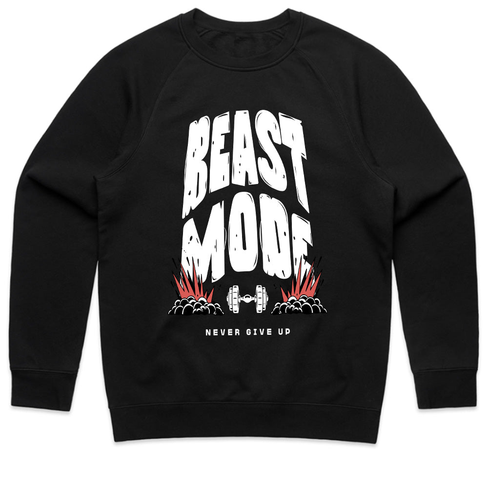 "Beast Mode - Never Give Up" Motivational Gym T-Shirt