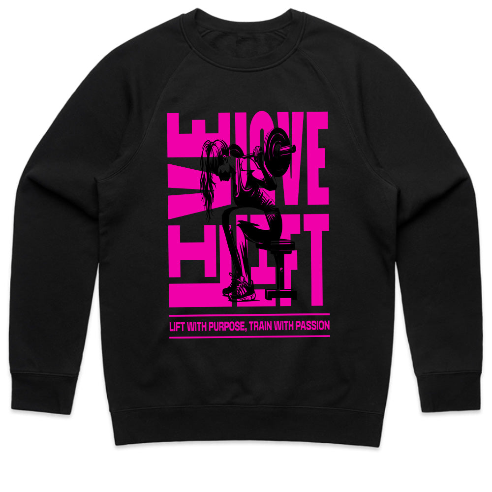 "Live, Love, Lift" Women’s Motivational Gym T-Shirt – Strength & Passion