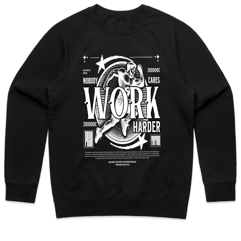 "Nobody Cares, Work Harder" Motivational Gym T-Shirt – Hustle & Grind