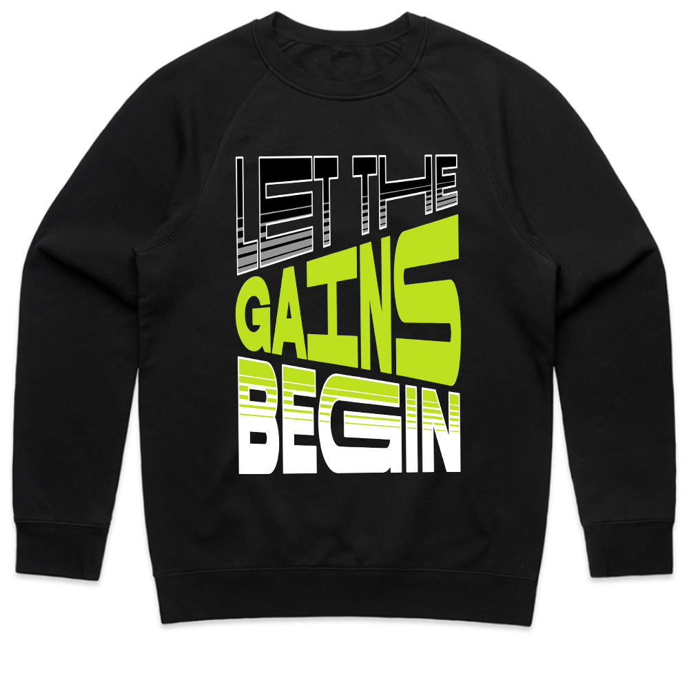 "Let the Gains Begin" Motivational Gym T-Shirt – Stylish Fitness Tee