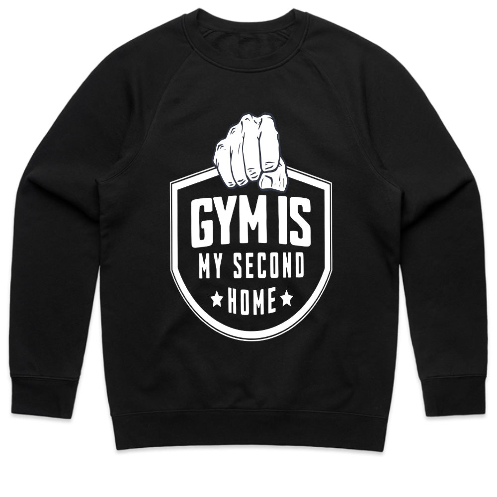"Gym Is My Second Home" Hardcore Fitness T-Shirt – Dedication & Strength