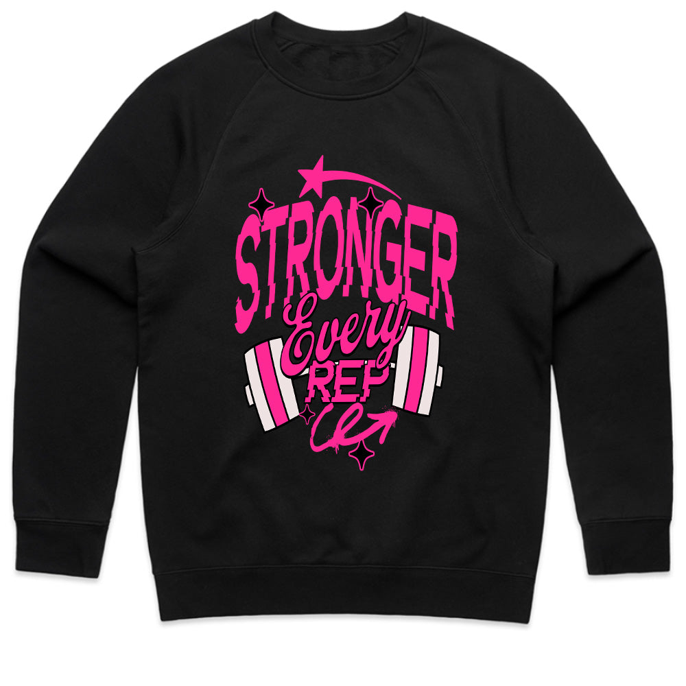 "Stronger Every Rep" Women's Motivational Gym T-Shirt – Lift, Grow, Conquer