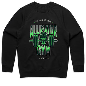 "Alligator Gym – No Pain No Gain" Hardcore Workout T-Shirt – Strength & Determination