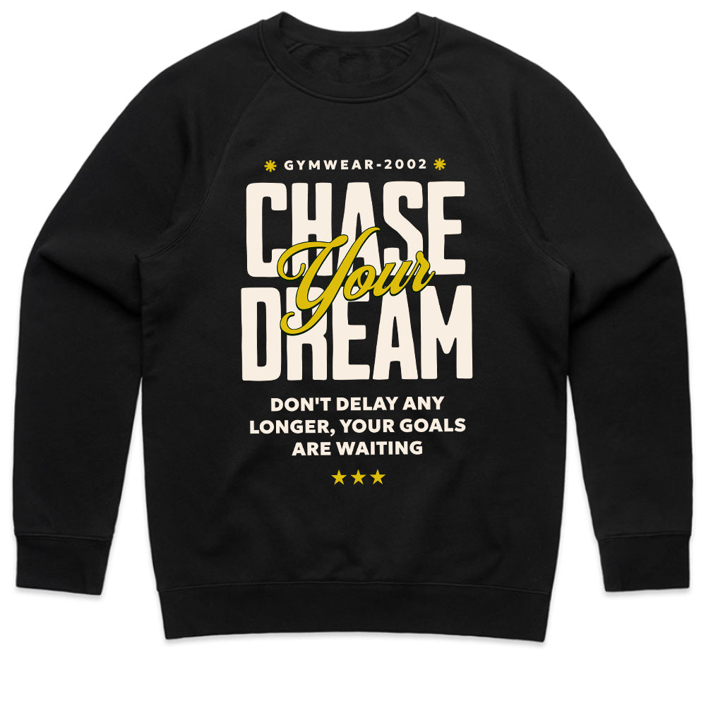 "Chase Your Dream" Inspirational Gym T-Shirt – No Limits, No Delays