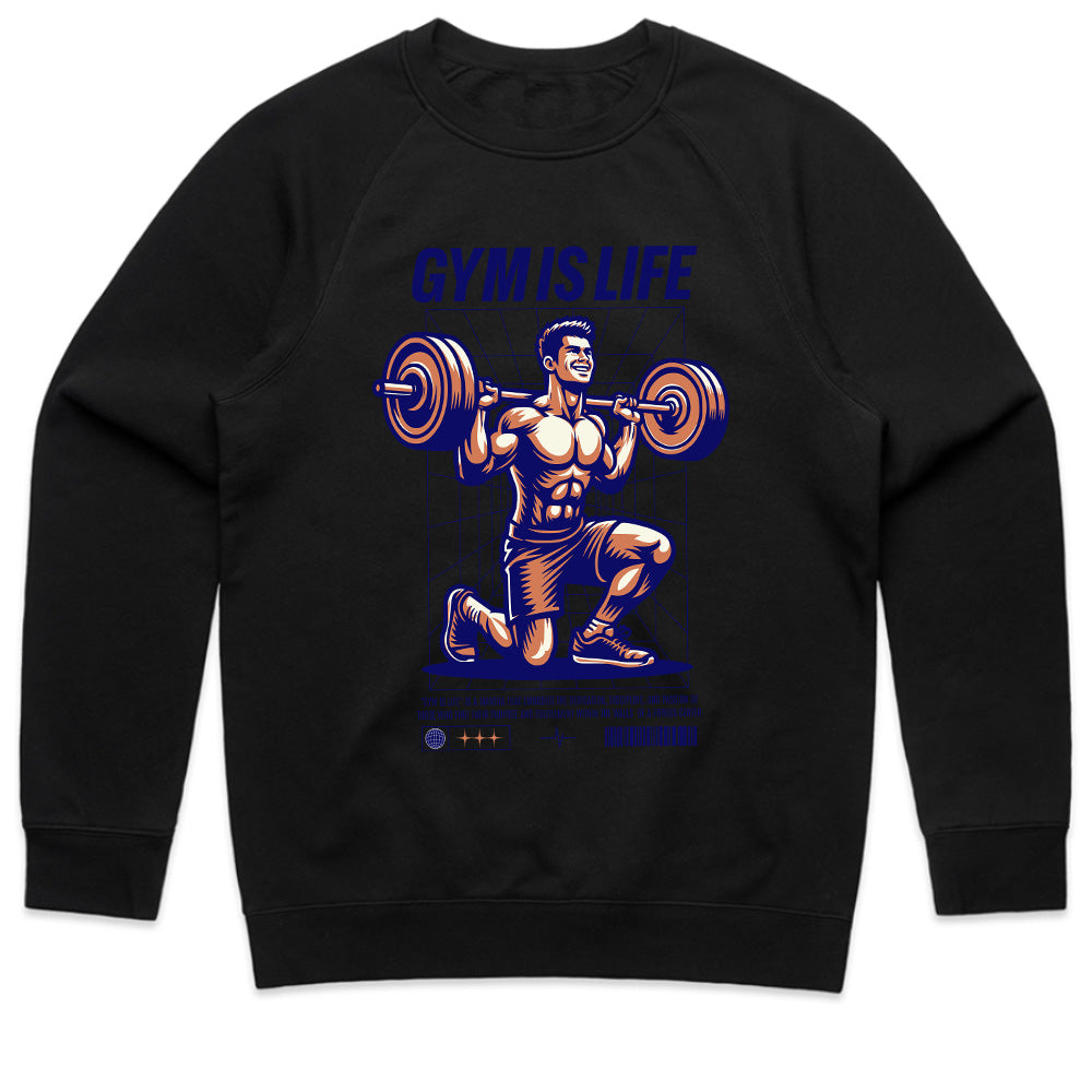 "Gym Is Life" Motivational Workout T-Shirt – Lift, Train, Dominate