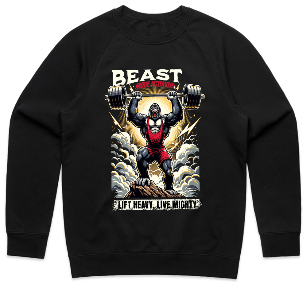 "Beast Mode Activated" Gorilla Powerlifting Gym T-Shirt – Lift Heavy, Live Mighty
