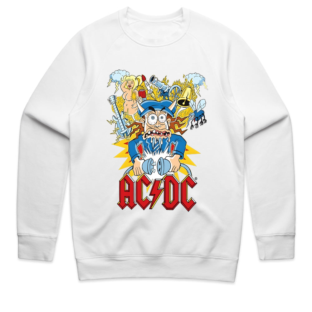 AC/DC Cartoon Chaos Graphic T-Shirt – High Voltage Rock & Roll