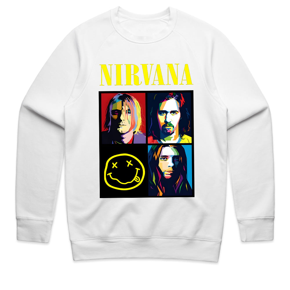 Nirvana Pop Art Tribute T-Shirt – Colorful Grunge Rock Design