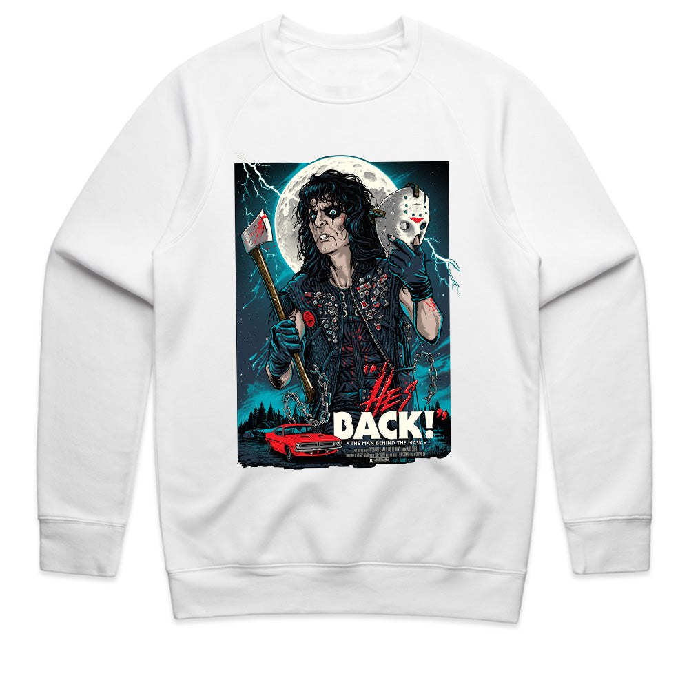 "He's Back! The Man Behind The Mask" Vintage Horror Rock T-Shirt