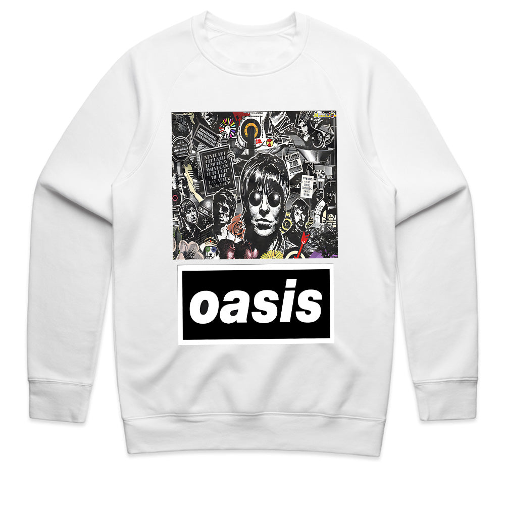 Oasis Psychedelic Collage T-Shirt – Britpop Legends Tribute