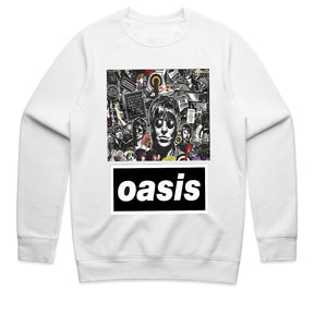 Oasis Psychedelic Collage T-Shirt – Britpop Legends Tribute