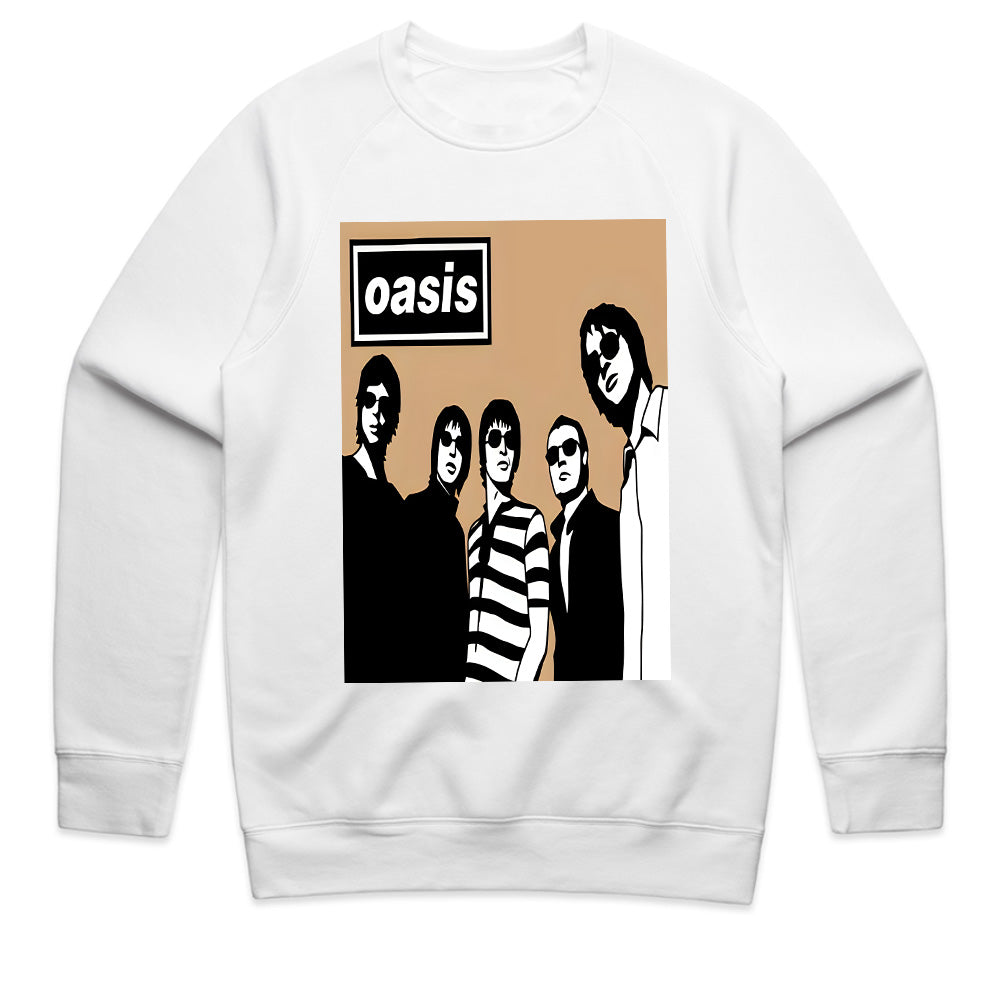 Oasis Retro Band Silhouette T-Shirt – Britpop Legends Tribute