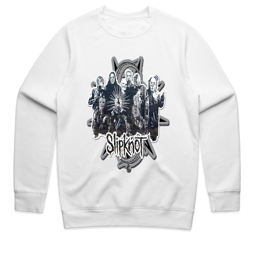 Slipknot Monochrome Band Group T-Shirt – Dark Metal Legacy