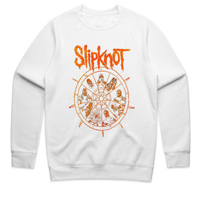 Slipknot Band Members Pentagram Wheel Graphic T-Shirt