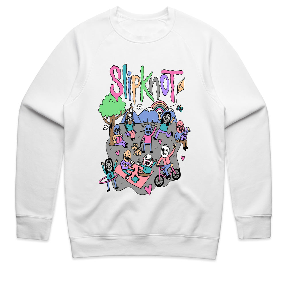 Slipknot Playful Cartoon Parody T-Shirt – Dark Humor Meets Heavy Metal
