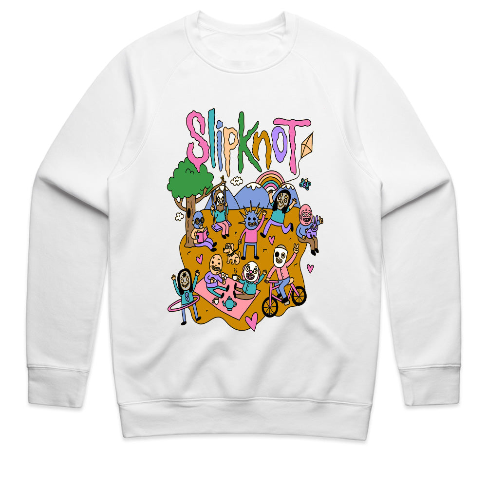 Slipknot Whimsical Cartoon Parody T-Shirt – Dark Humor Meets Metal